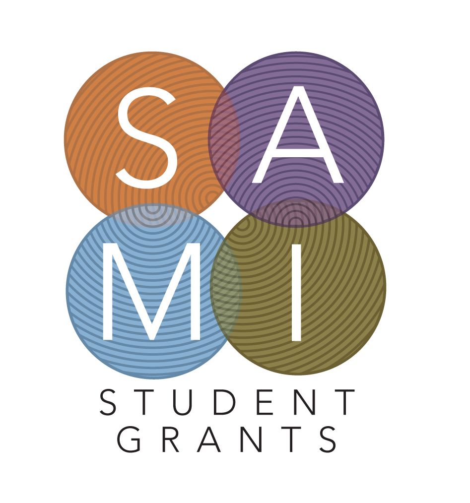 SAMI logo with orange, purple, blue, and brwon circles with SAMI letters in each one